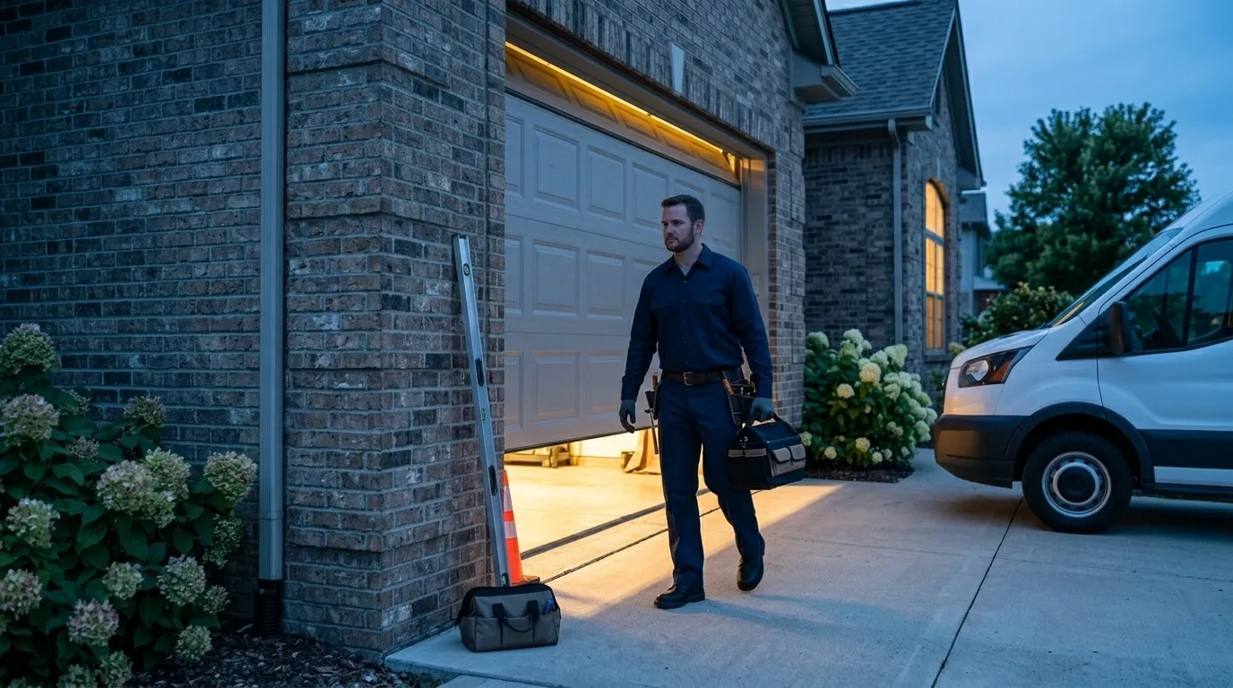 Garage door service call in Fayetteville, NC